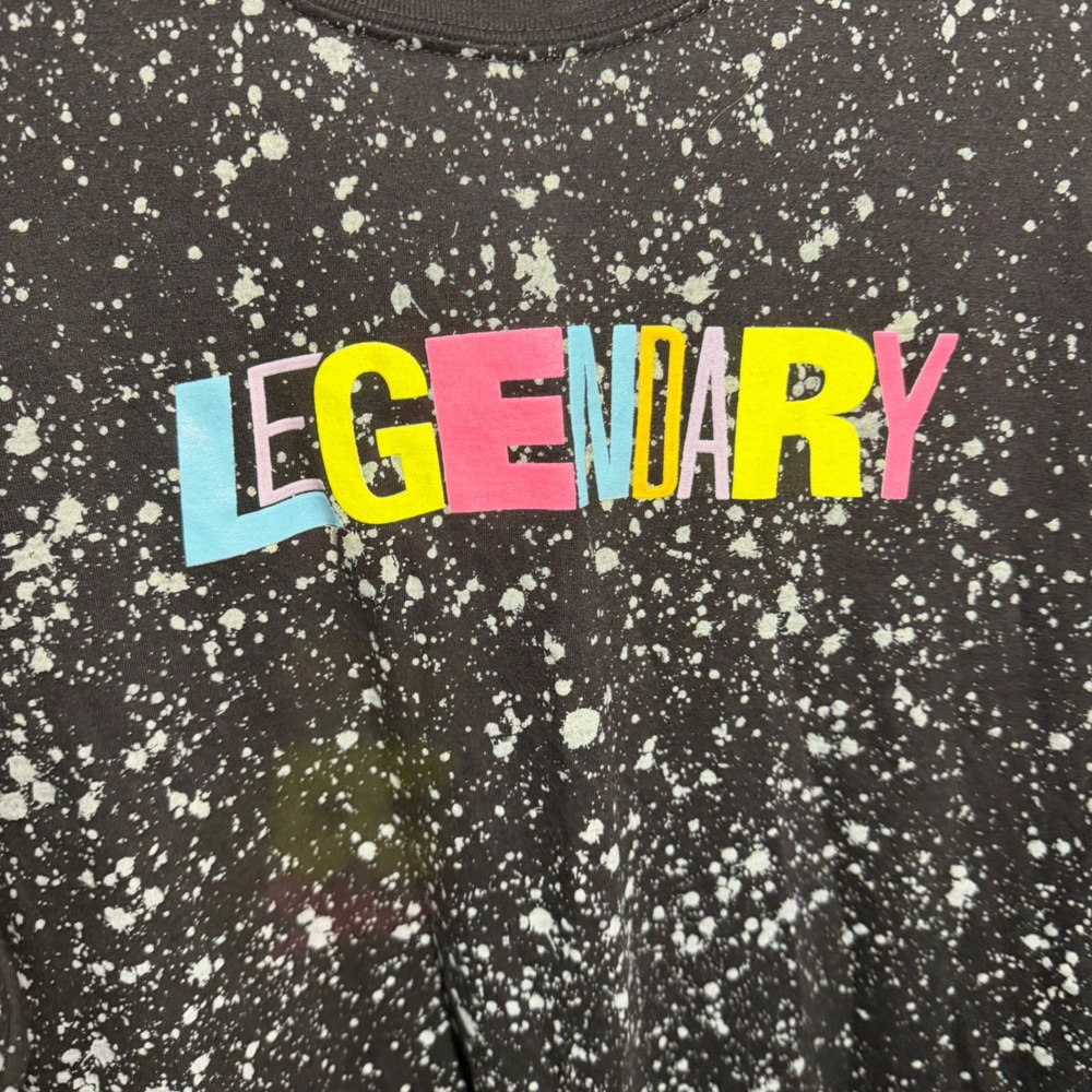 Bailey Apparel Legendary Long Sleeve Graphic Tee Black Splatter Print Size M‎ - Picture 4 of 4